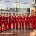 Career courses after PUC: aviation students at airport
