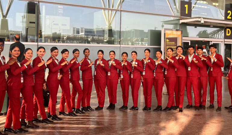 Career courses after PUC: aviation students at airport